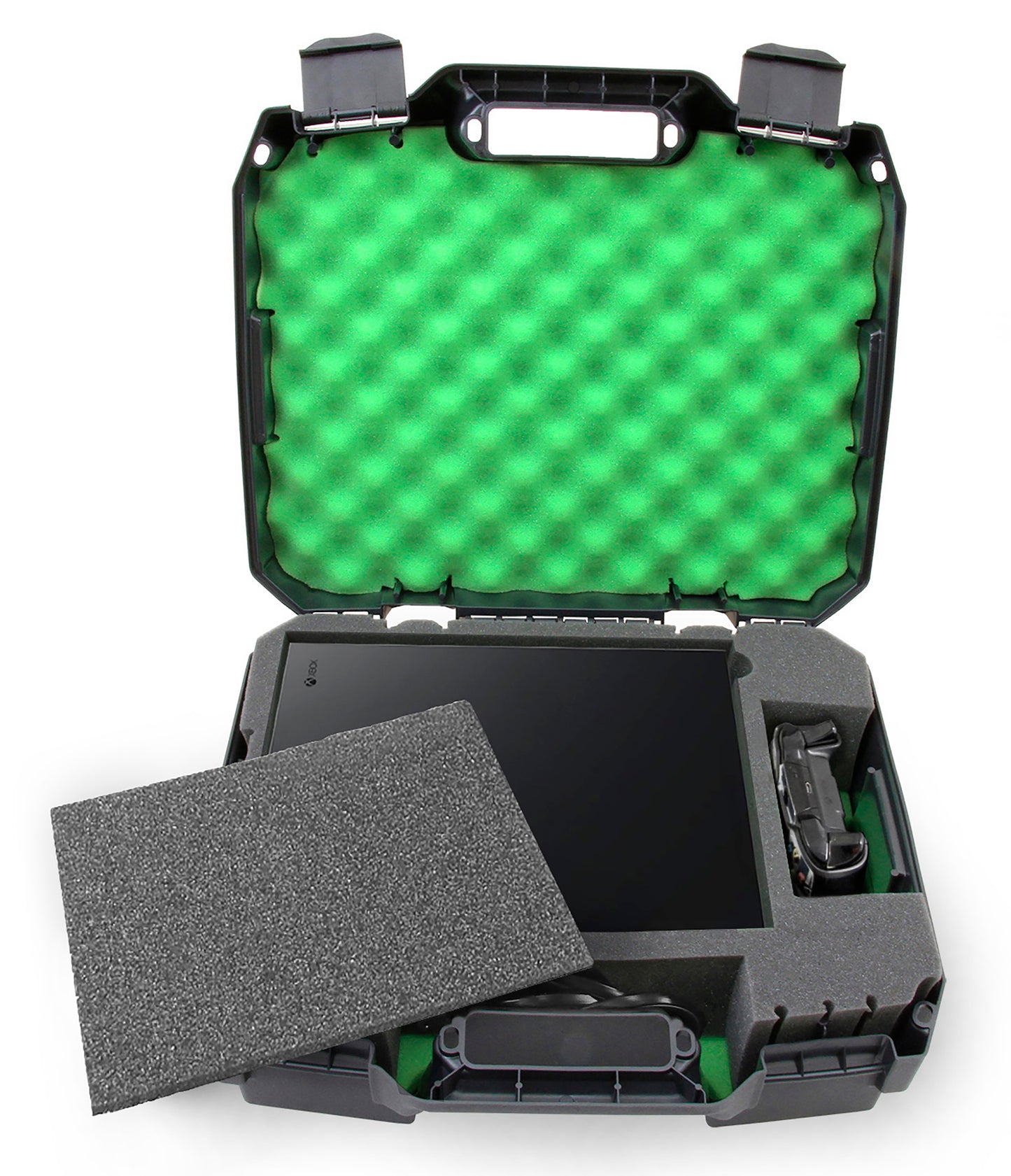 Xbox One X Travel Case - Hard Shell Carrying Case with Custom Foam for Console, Controller & Accessories