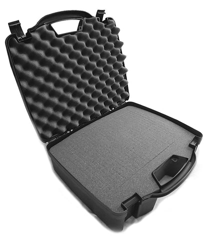 16" Hard Travel Case with Padlock Rings and Customizable Foam - Fits Accessories up to 14" x 9" x 4"