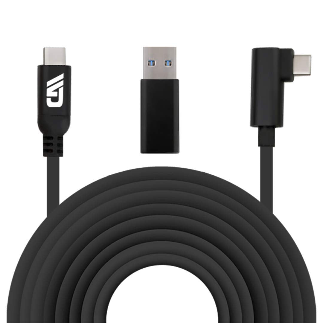 13FT USB-C Cable for Meta Quest 2/3 Link - High-Speed 10Gbps Data Transfer with Comfort-Angled Plug