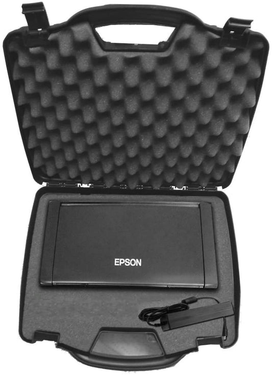 Portable Printer Hard Case Compatible with Epson Workforce WF100 Wireless Mobile Printer or Epson PictureMate PM400 Photo and Accessories