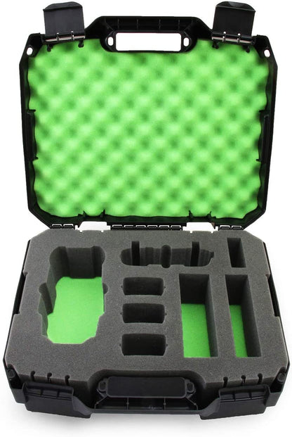Rugged Hard Case Compatible with DJI Mavic Pro 2 Drone or DJI Mavic 2 Zoom and Accessories in Green Foam, Includes Case Only