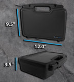 CASEMATIX 12" Customizable Foam Case for Portable Electronics - Hard Carrying Case with Impact-Absorbing Pre-Diced Foam Interior