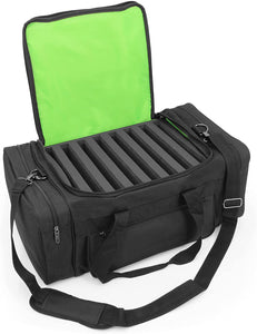 CASEMATIX Cable Bag For DJ Equipment and DJ Accessories - Premium Gig Bag Foam Padded Walls With Cable Storage Dividers and Heavy Duty Pockets