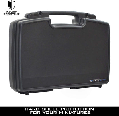 Hard Shell Miniature Storage Travel Case - 30 Figurine Miniature Organizer with Foam for Dungeons & Dragons, Warhammer 40K Minis and More!