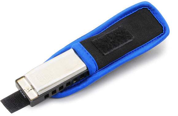 CASEMATIX Harmonica Case Compatible with Hohner Harmonica, Lee Oskar Harmonica, Marine Band Harmonica, Swan Harmonica or More in Neoprene Harmonica Holder with Belt Loop
