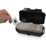 CASEMATIX Coin Holder Case Fits 2x2 Coin Flips and Coin Collection Supplies in Airtight Moisture Resistant Coin Storage Box, Flips not Included