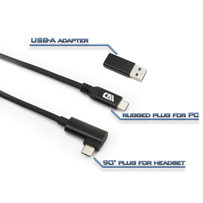 13FT USB-C Cable for Meta Quest 2/3 Link - High-Speed 10Gbps Data Transfer with Comfort-Angled Plug