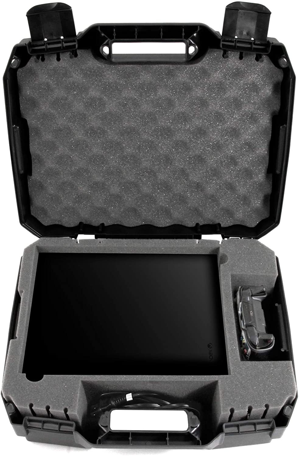 Xbox One X Travel Case - Hard Shell Carrying Case with Custom Foam for Console, Controller & Accessories