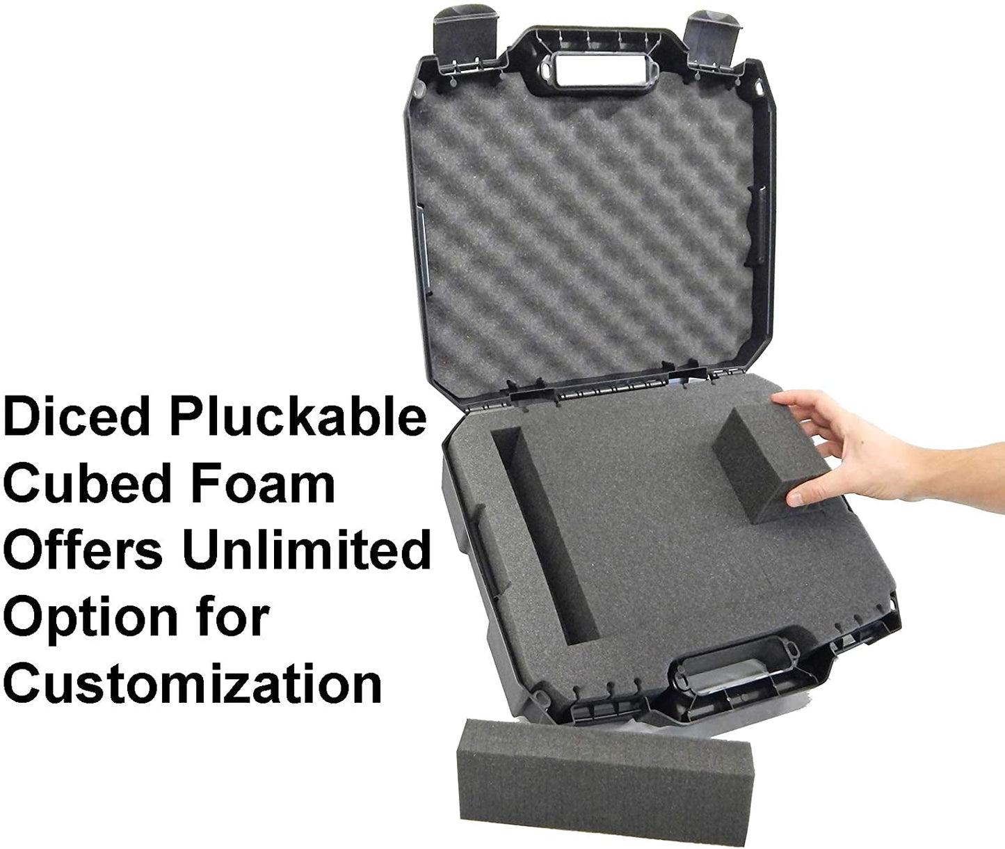 Hard Shell Travel Case Compatible with Eachine Racer 250 FPV Drone - Durable Protection with Customizable Foam & Padlock Security - Made in USA