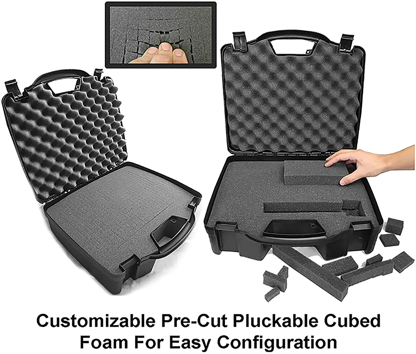 Wireless Microphone Case Compatible with Shure, AKG, Sennheiser, GTD, Innopow, Fifine and More Mic Receivers and Transmitters in Customizable Foam