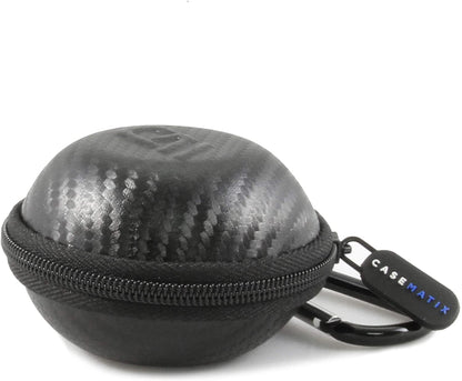Hard Shell Travel Case Compatible with 100 Sided Dice D100 Dice with Non-Scratch Interior, Foam Pad and Metal Carabiner - Dice Not Included