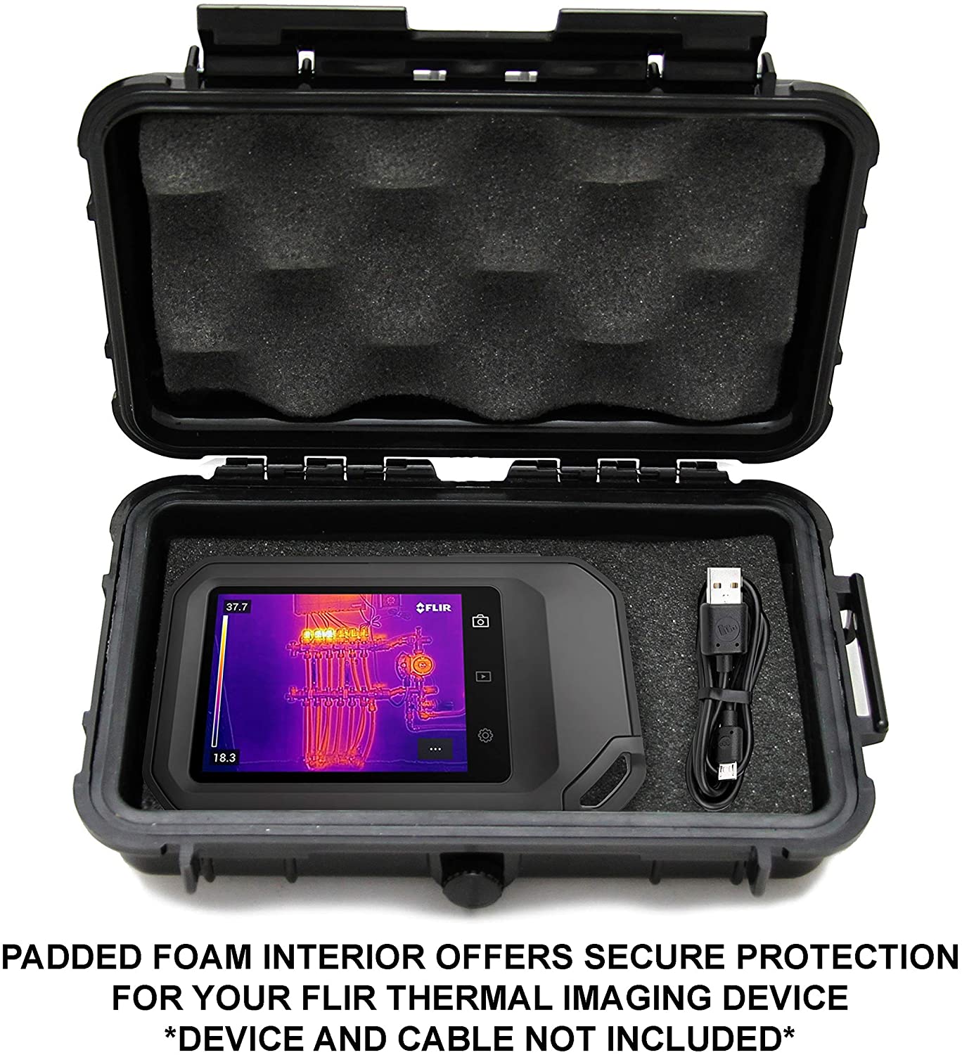 Waterproof Case Compatible with FLIR C5 C2 C3 Thermal Imager, Seek Shot pro, PerfectPrime Infrared Camera with Rugged Exterior