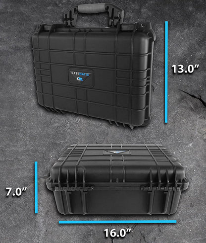 16" Waterproof DSLR Video Camera Bag Case Fits Nikon SLR Camera D3400 D3500 D850 D750 D7500 D5600 D5500 D500 and More in Customizable Foam - Case Only