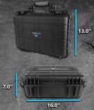 CASEMATIX 16" Waterproof DSLR Video Camera Bag Case Fits Nikon SLR Camera D3400, D3500, D850, D750, D7500, D5600, D5500, D500, D750