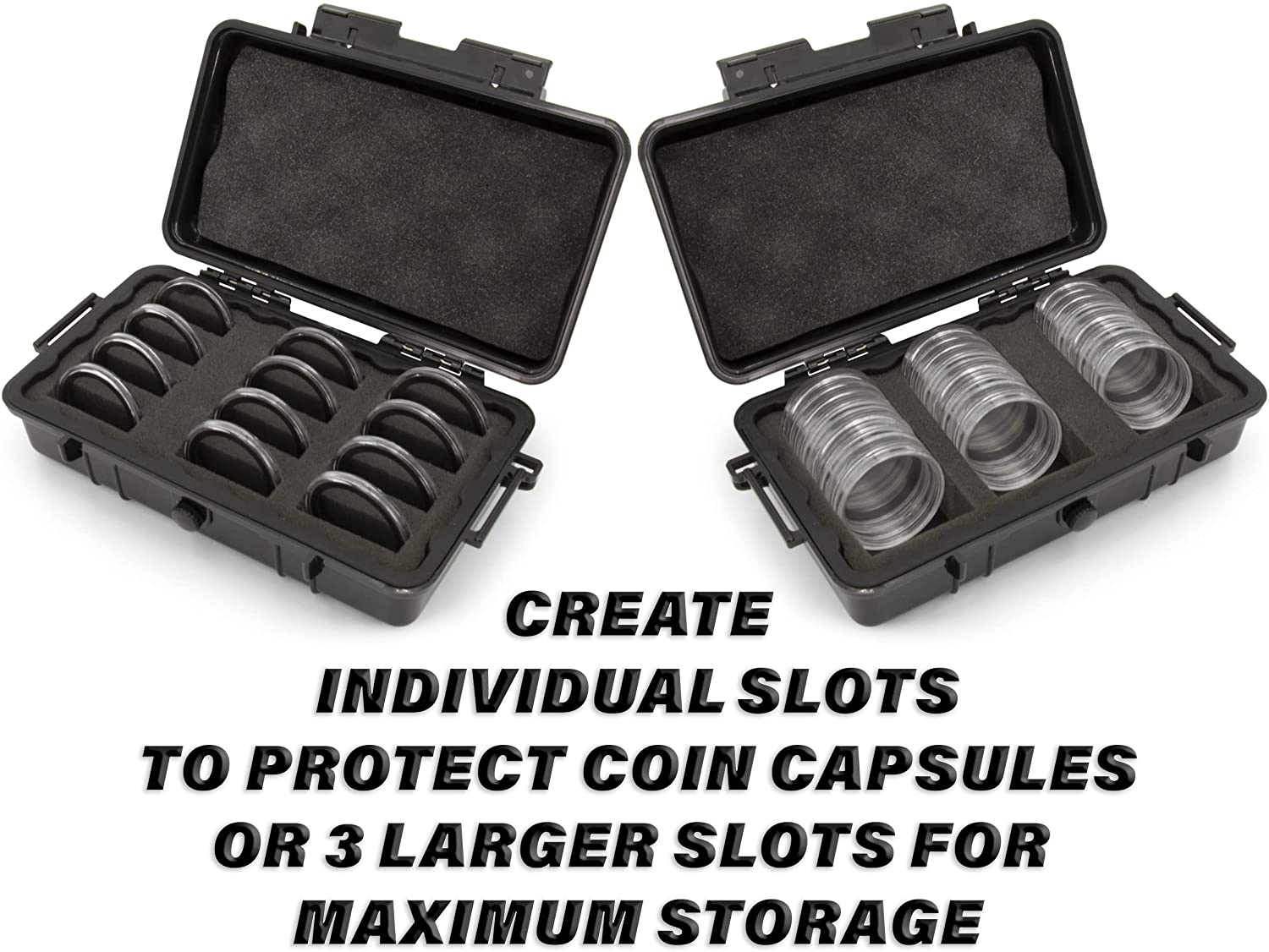 CASEMATIX Coin Case Fits 30+ Coin Holder Capsules for Silver Dollar,  American Silver Eagle and More …See more CASEMATIX Coin Case Fits 30+ Coin  Holder