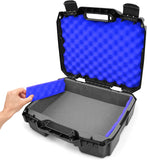 CASEMATIX 15.6" Hard Laptop Case with Shock-Absorbing Interior Foam Compatible with 15" Gaming Laptops and Accessories, Fits Laptops up to 15” x 10.5"