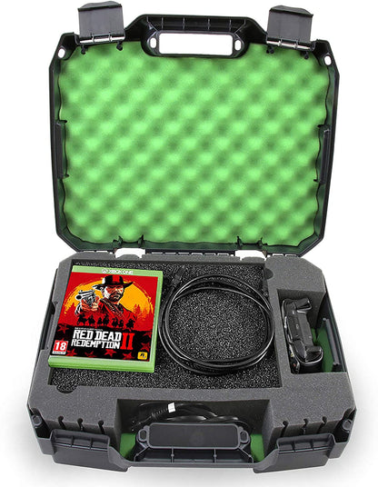 Xbox One X Travel Case - Hard Shell Carrying Case with Custom Foam for Console, Controller & Accessories