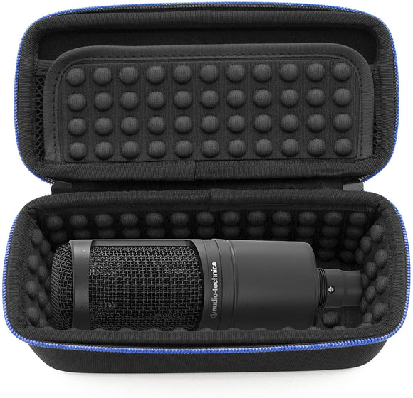 Casematix Padded AT2020 Microphone Case for AT2020 USB , AT2020USB Plus , AT2035 , AT2050 , AT4033a , AT4040 , AT4050 , Atr2500-usb