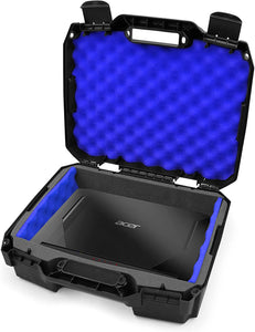 CASEMATIX 15.6" Hard Laptop Case with Shock-Absorbing Interior Foam Compatible with 15" Gaming Laptops and Accessories, Fits Laptops up to 15” x 10.5"