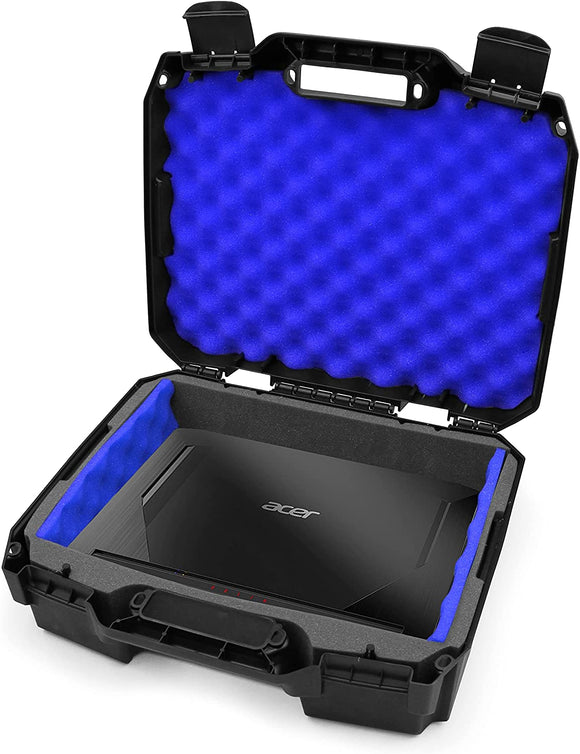 CASEMATIX 17 Locking Storage Box with Customizable Foam - Aluminum Frame Lock  Boxes for Personal Items with Two Keys for Tools, Electronics and More
