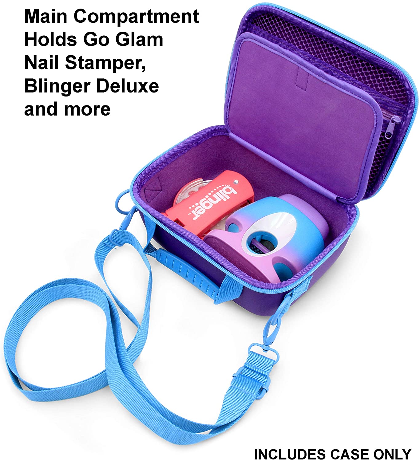 CM Toy Craft Box Case for Blinger Deluxe Set , Blingers Refill Gems and  Other Bling Glam Accessories , Includes Blue Case Only 