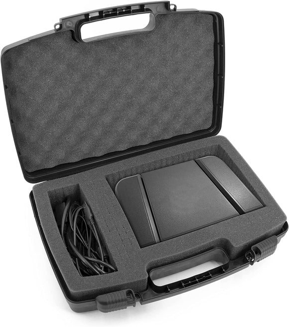 CASEMATIX Travel Case Compatible with Elgato Stream Deck Pedal and Accessories - Hard Shell Carrier with Customizable Foam Interior, Padlock Rings