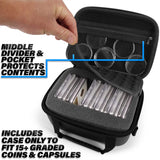 CASEMATIX Graded Coin Case Compatible with 15+ PCGS or NGC Coin Slabs, Coin Storage Box with Custom Foam Will Fit Most Coin Holders for Collectors