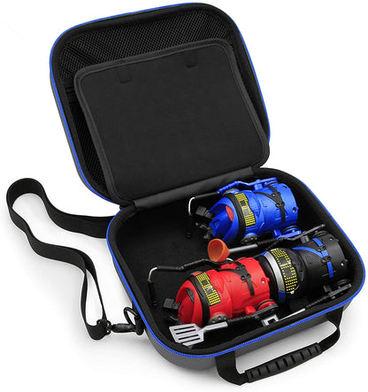 Travel Toy Case Compatible with 4 Ninja Bots Interactive Battling Robots - Hard Shell Protection with Gel Padded Divider, Handle Shoulder Strap