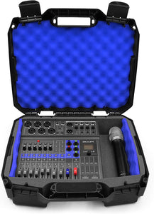 CASEMATIX DJ Mixer Case Compatible with Yamaha Mg10xu Mg10, Mg06 and More 10 Input Stereo Mixers in Shock Absorbing Red Foam - Case Only