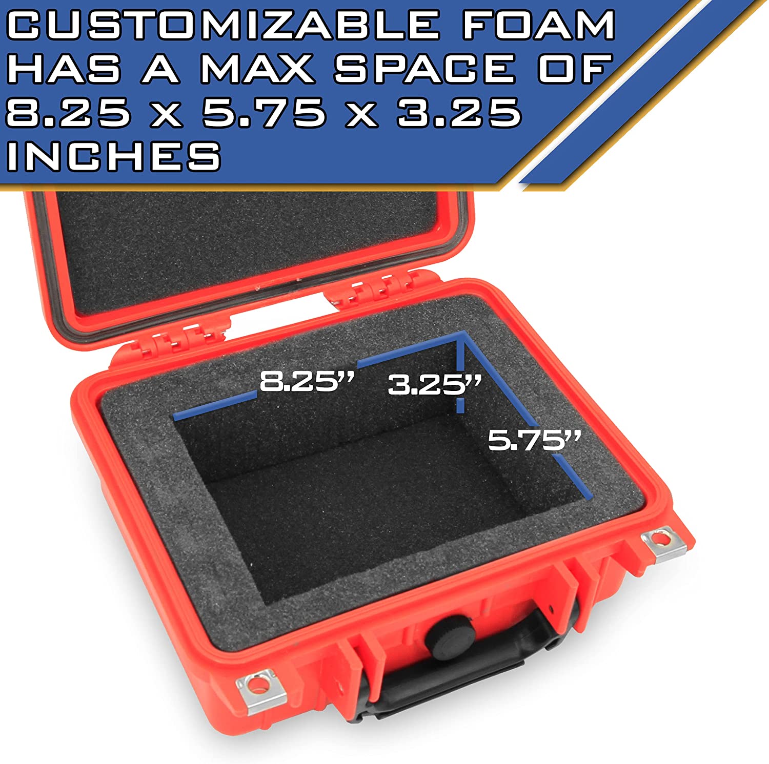 Coin case with push-in foam for coins up to Ø 50 mm, blue