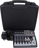 CASEMATIX Custom Case Designed just For Behringer XENYX 1202FX Analog Mixer and 1202 power Supply - Protective Padded Foam Compartment and Hard Shell