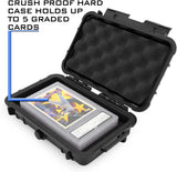 CASEMATIX Graded Card Storage Box Sports Trading Card Case Compatible With up To 5 PSA Card Graded Sports Card Slabs - Airtight, Waterproof Protection
