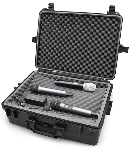 Waterproof Audio Mixer Case Compatible with Behringer Xenyx X1222USB X1622USB X1204USB Channel Interface Fits 17.0" x 12.1" x 5.0" Mixing Board and Accessories