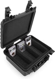 CASEMATIX Graded Coin Case Compatible with 40+ PCGS or NGC Coin Slabs , Waterproof Coin Storage Box with Customizable Foam Will Fit Most Coin Holders