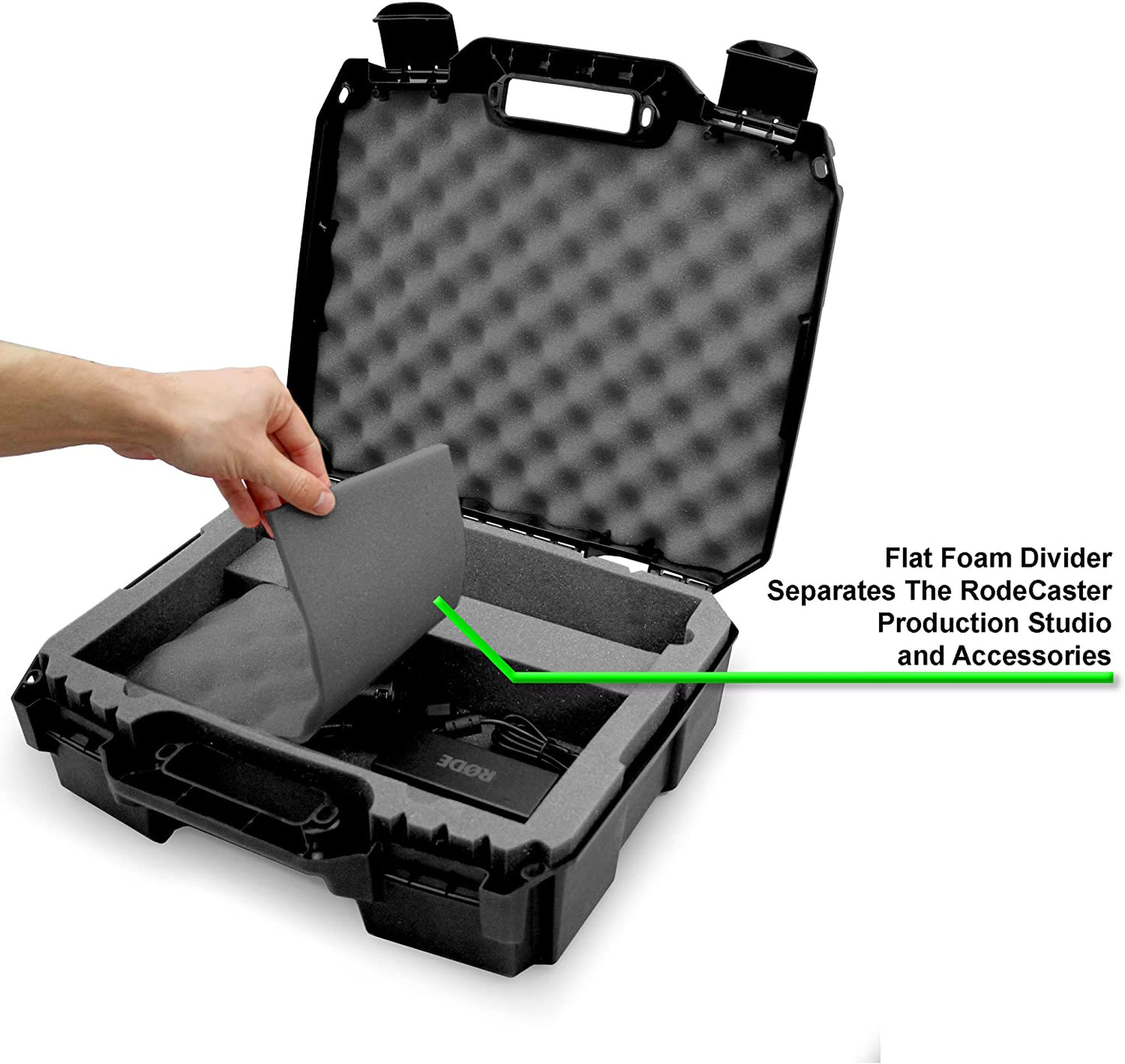 Podcast Equipment Hard Case Compatible With RodeCaster Pro, Podcasting Microphone and Podmic Audio Mixer Accessories