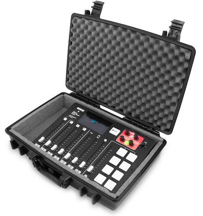 Waterproof Travel Case for Rode RODECaster Pro Podcast Production Studio - Hard Shell Protection with Padded Foam & Heavy Duty Latches