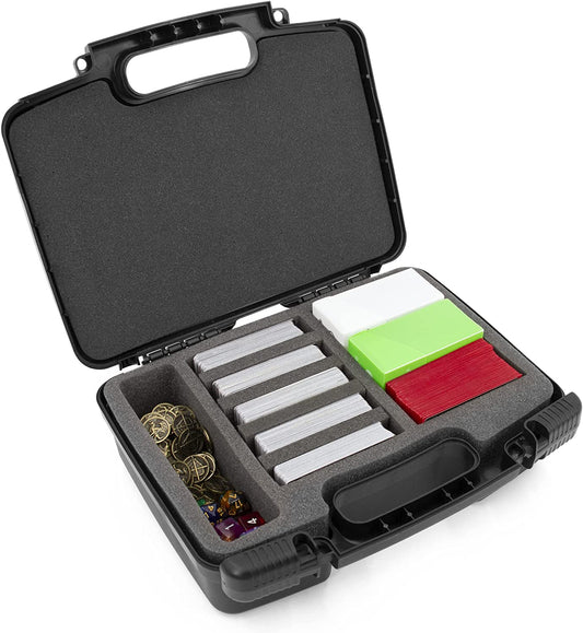 Trading Card Case and Card Game Organizer for 960 Cards - Hard Shell Card Case Holder for Trading Cards with 8 Dividers, Accessory Storage