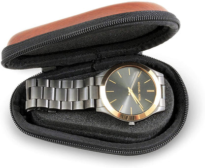 Watch Box Protective Watch Case Fits Stainless Steel Metal Band Mens and Womens Watches - Fits up to 56MM Analog Watches for Men or Women