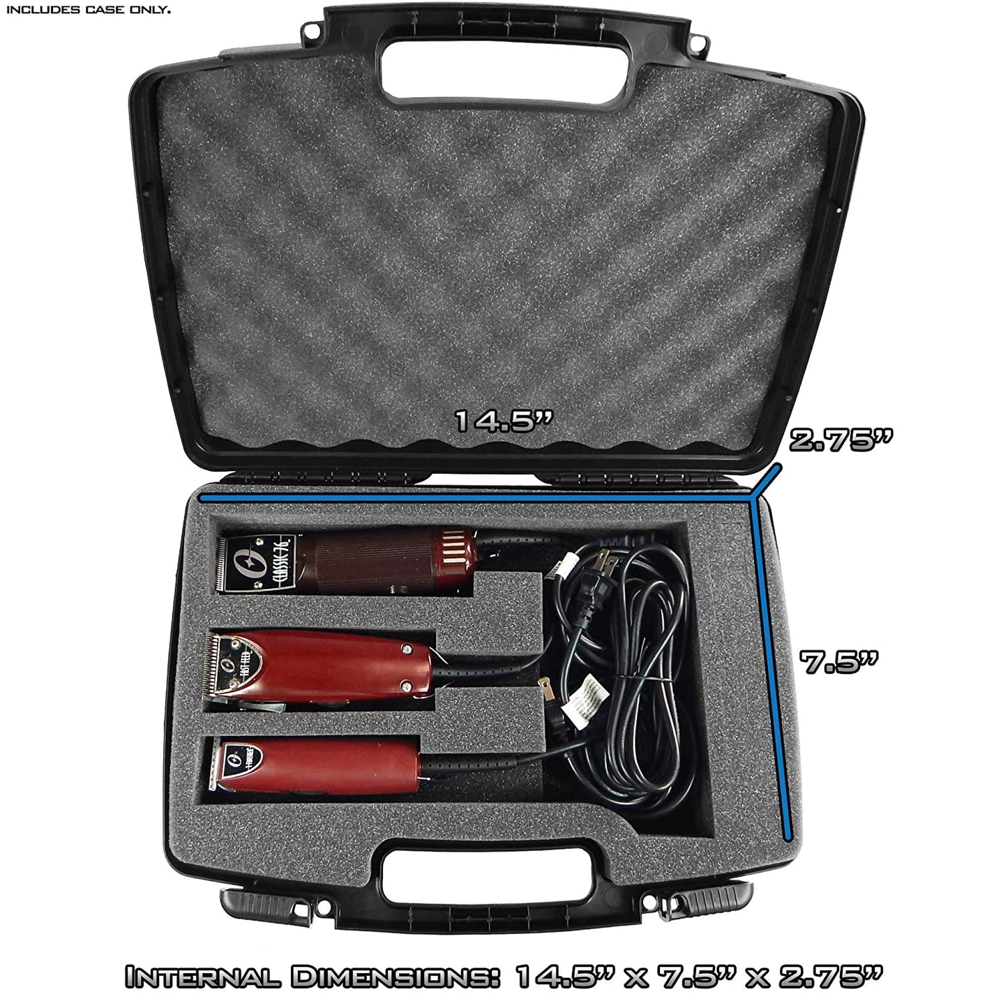 Barber Case Travel Organizer and Stylist Barber Bag for Clipper, Buzzer, Trimmer & Supplies - Fits Oster Classic 76, Andis Cordless and More