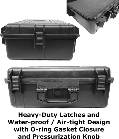 Waterproof Audio Mixer Case Compatible with Behringer Xenyx X1222USB X1622USB X1204USB Channel Interface Fits 17.0" x 12.1" x 5.0" Mixing Board and Accessories