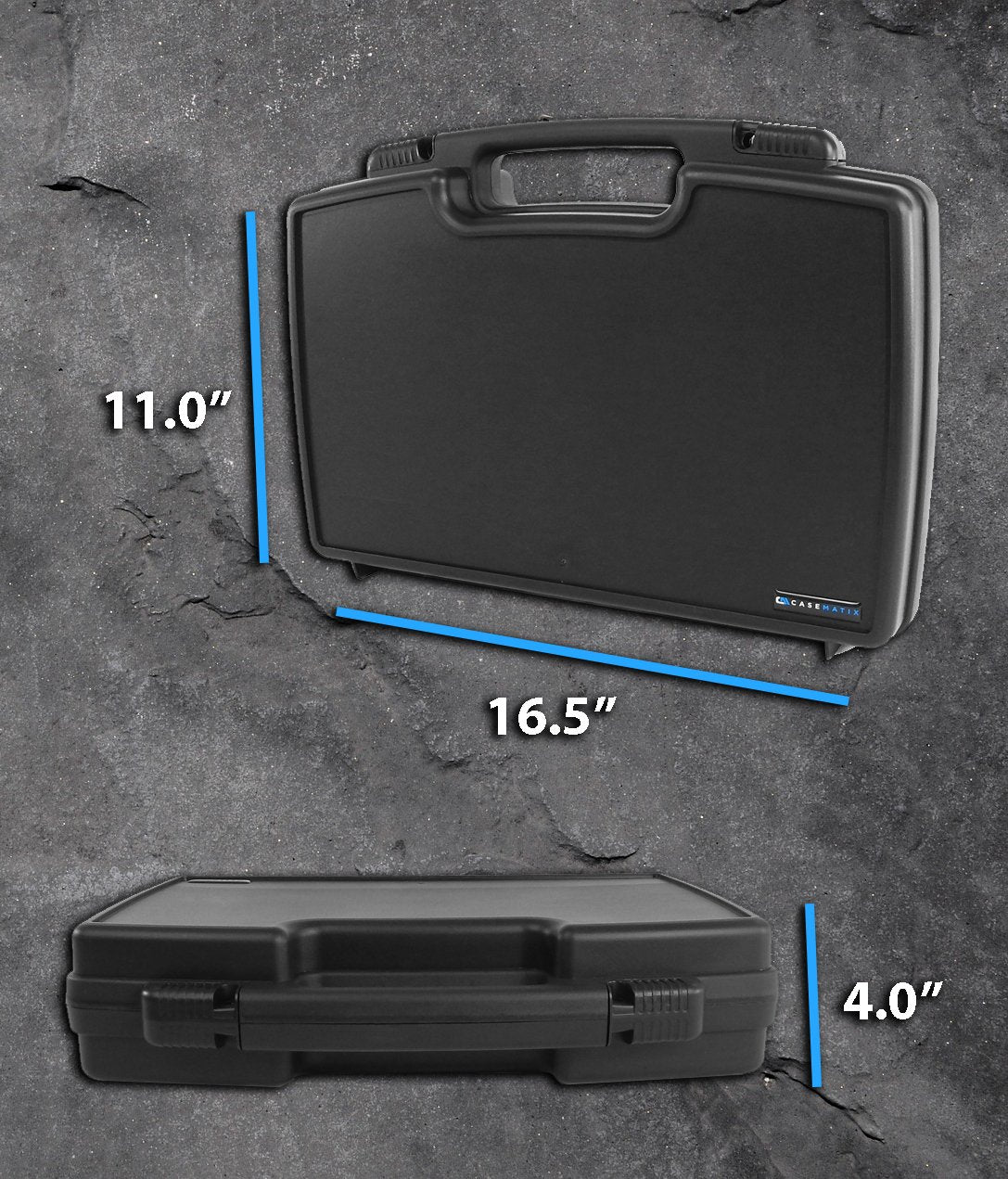 Hard Shell Minidrone Case Compatible with Parrot Mambo Drone -  Tri-Layer Customizable Foam & Flypad Controller Storage - Case Only