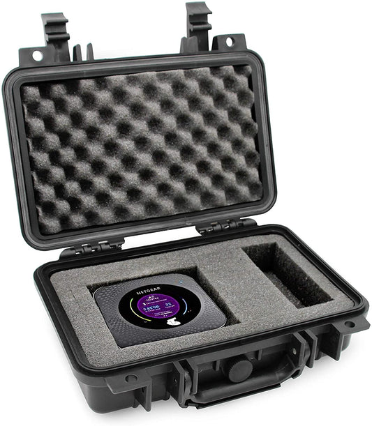 Waterproof Storage Case Compatible with NETGEAR Nighthawk M1/M5 Mobile Hotspot Router - Airtight Protection with Dual Locks & Padlock Holes