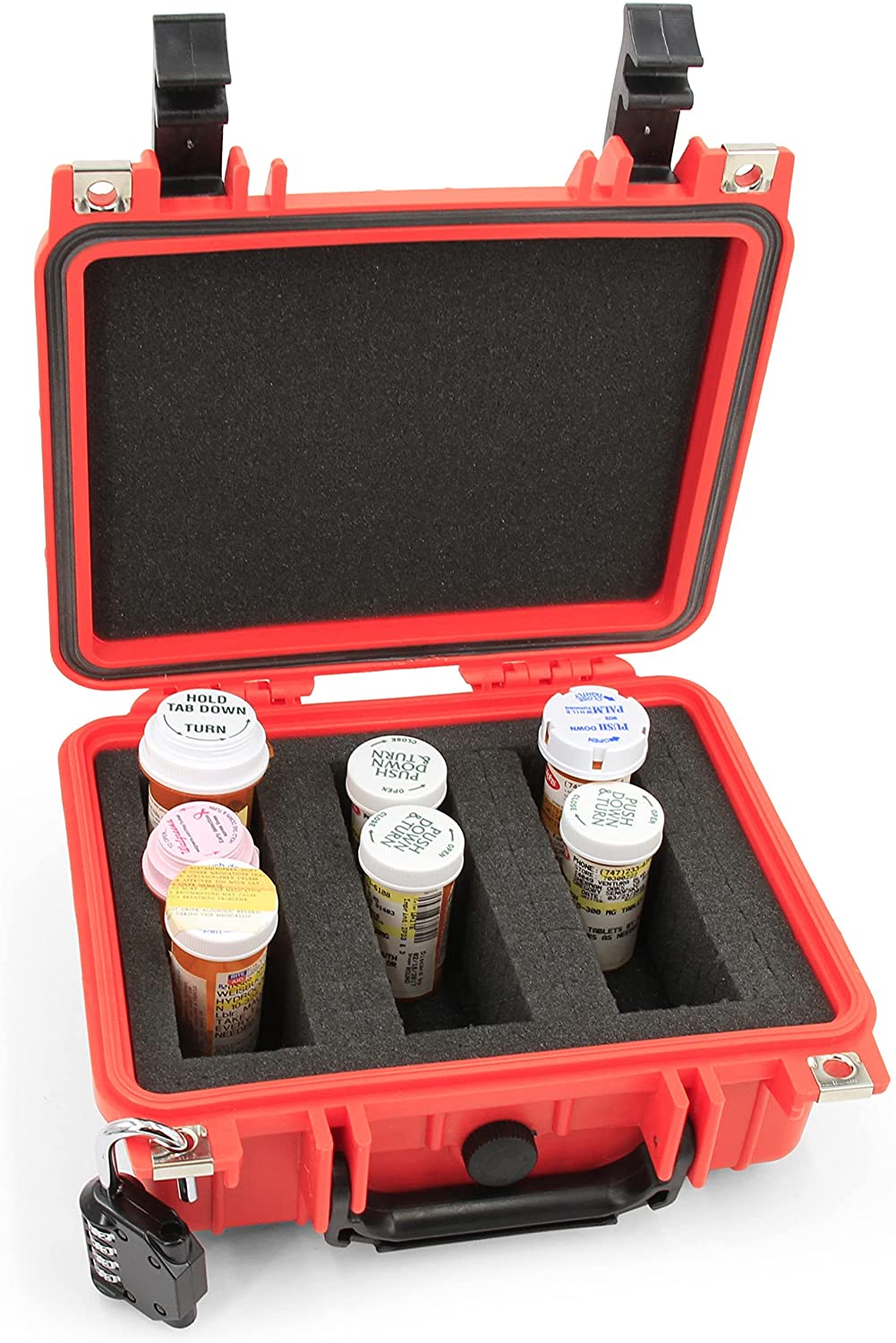 CASEMATIX Medicine Lock Box Case with Customizable Foam - Lockable