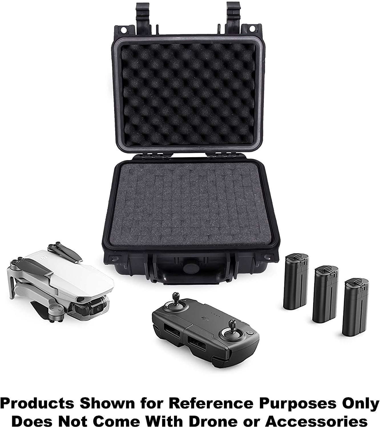 Waterproof Case Compatible with DJI Mavic Mini Ultralight Drone and Accessories, Customizable Foam Interior with Airtight Travel Shell