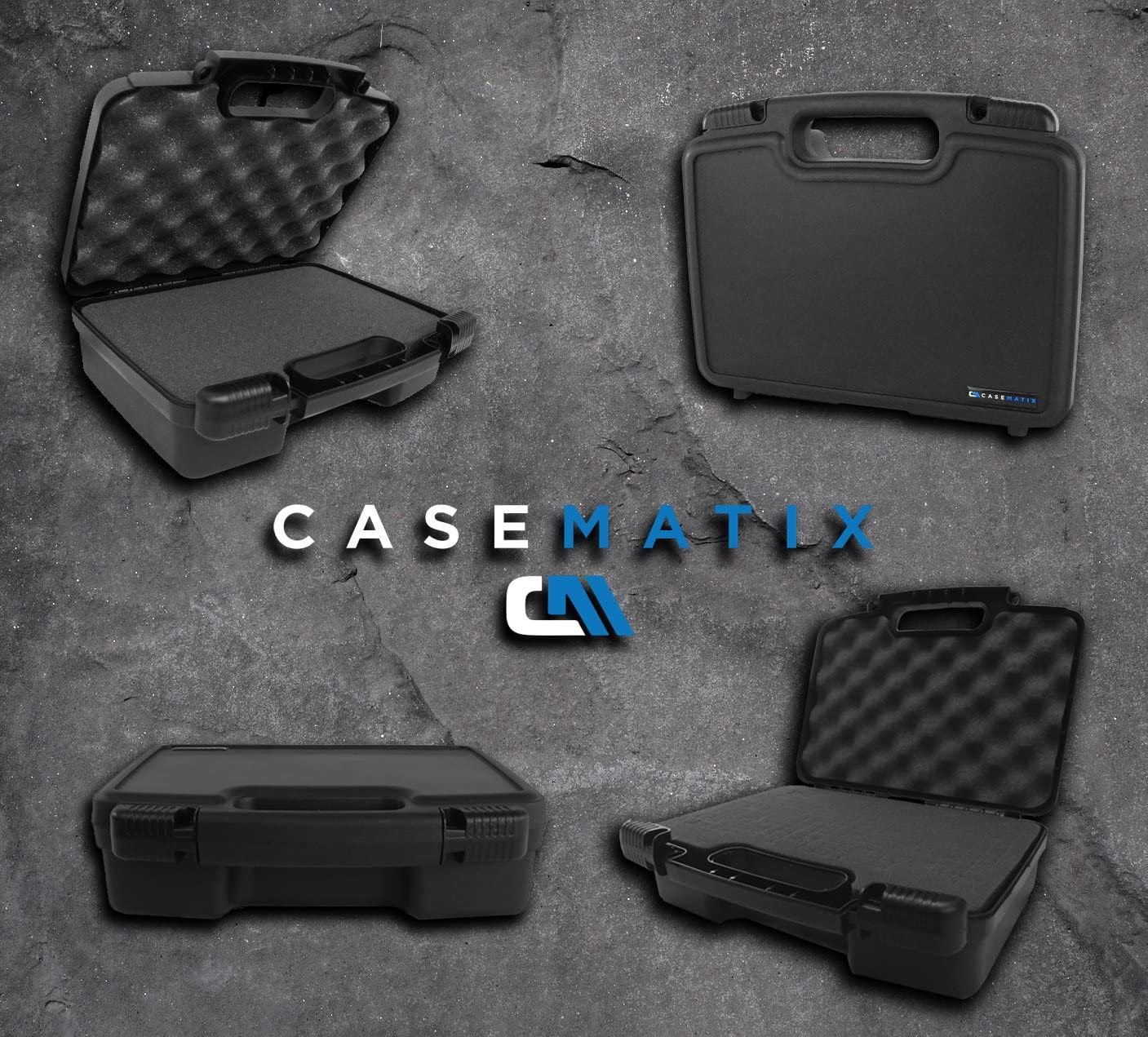 12" Customizable Foam Case for Portable Electronics - Hard Carrying Case with Impact-Absorbing Pre-Diced Foam Interior