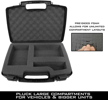 Hard Shell Miniature Storage Travel Case - 30 Figurine Miniature Organizer with Foam for Dungeons & Dragons, Warhammer 40K Minis and More!
