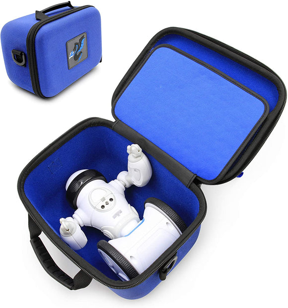CASEMATIX Travel Case Compatible with WowWee MiP Arcade Robot Interactive Robot Buddy and Accessories in Hard Shell Case with Shoulder Strap