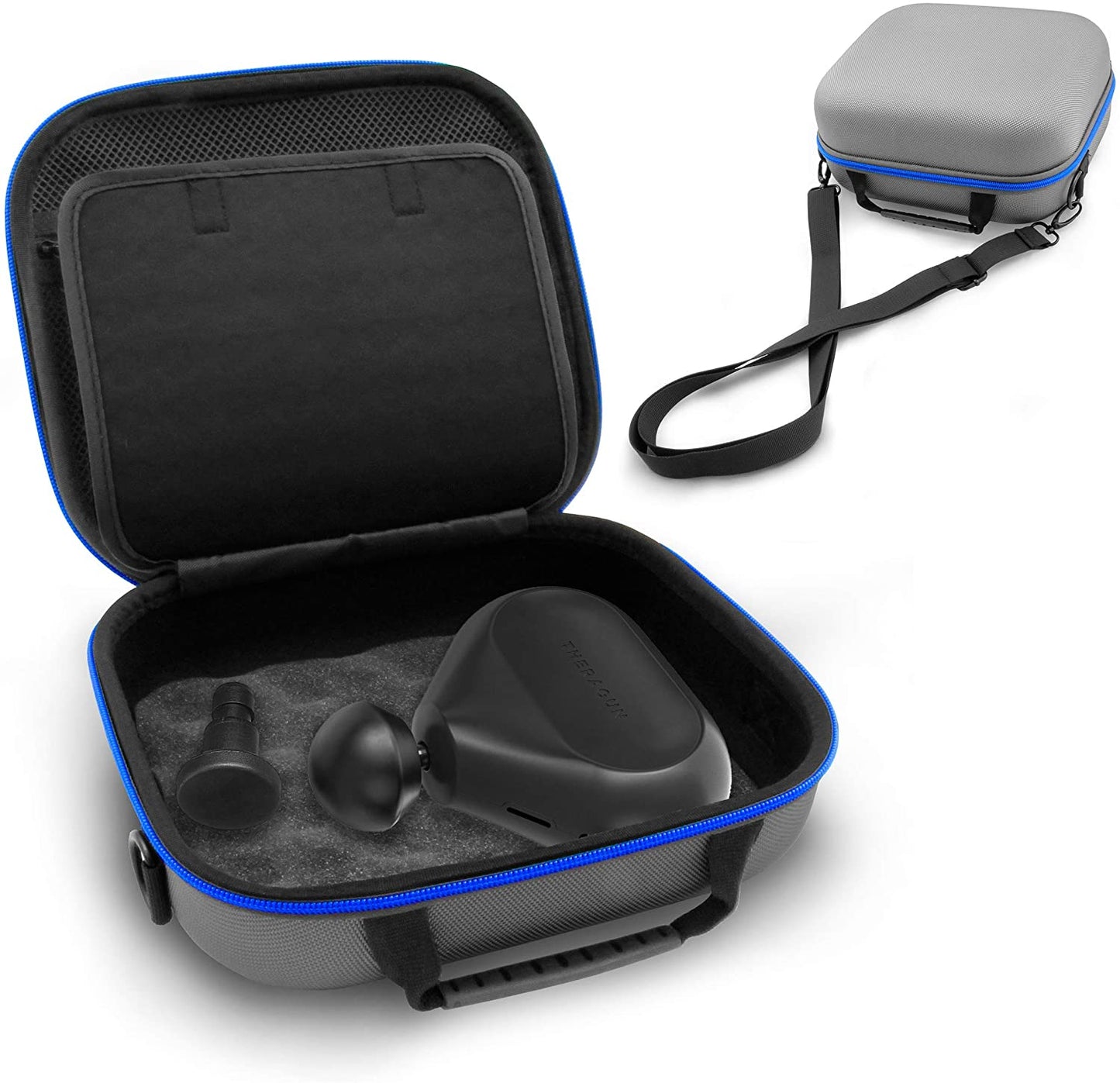 Massager Travel Case Compatible with Theragun Mini Massage Gun and Multiple Attachments, Charger and Other Accessories