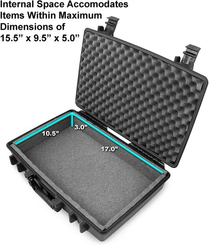 Waterproof 15.6 inch Laptop Hard Case - Crushproof Laptop Case Compatible with HP Pavillion 360, Envy x360, Stream 14, Chromebook 14 & More