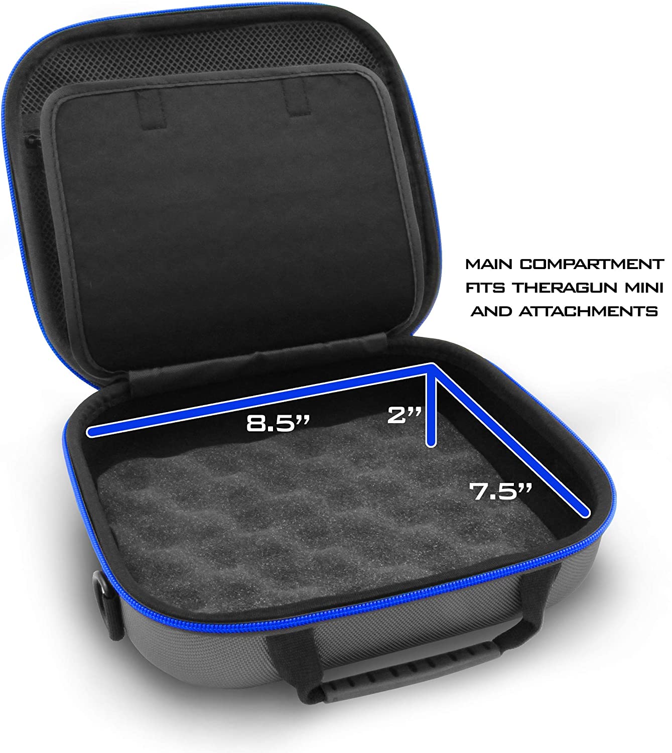 Massager Travel Case Compatible with Theragun Mini Massage Gun and Multiple Attachments, Charger and Other Accessories
